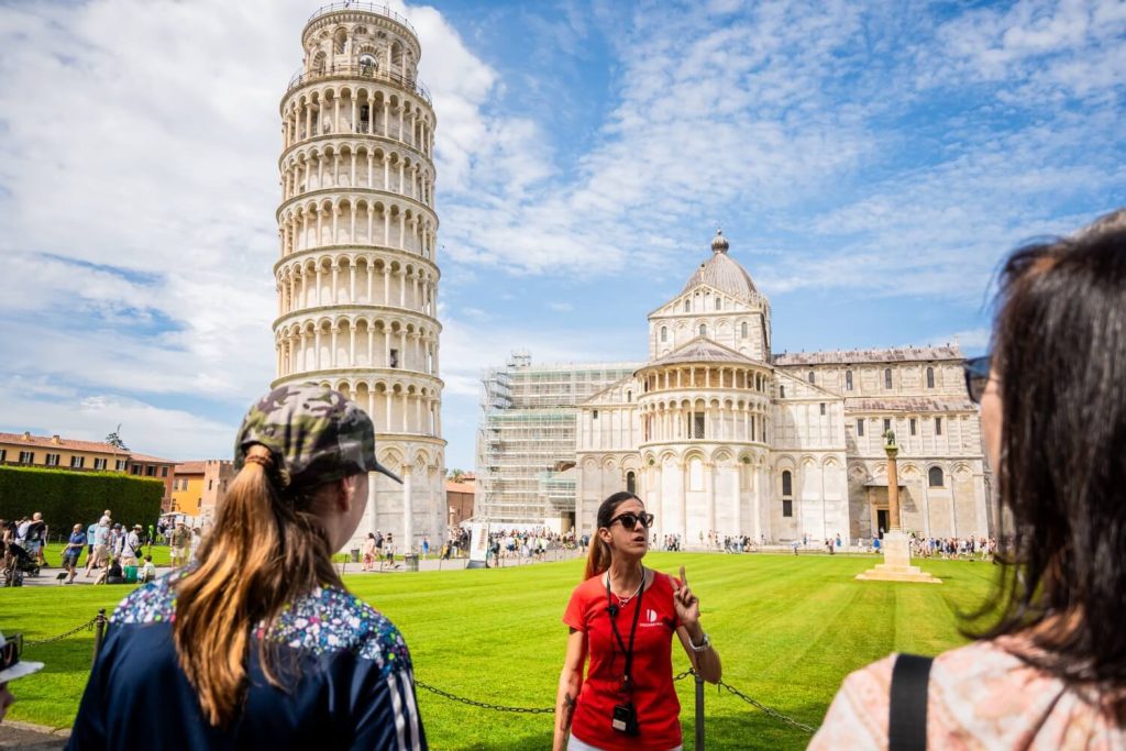 The Leaning Tower of Pisa during a Pisa or Florence day trip comparison